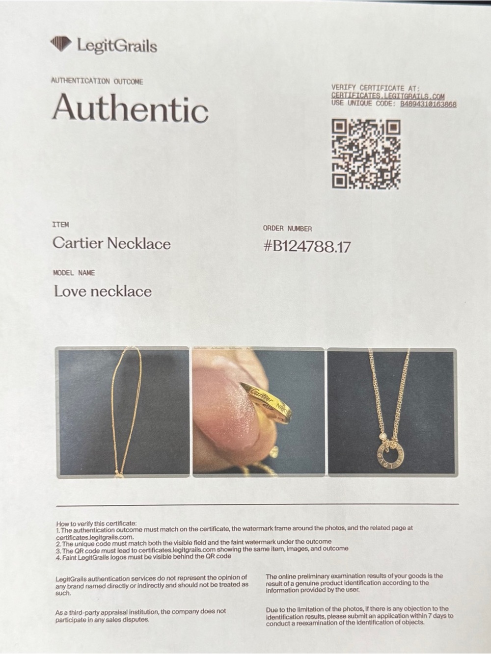 Cartier 18k yellow Gold 2 Diamond LOVE Necklace - Picture 2 of 9